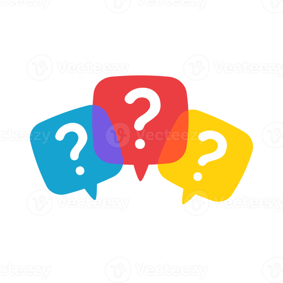 speech bubbles with question marks doubt concept problem solving png