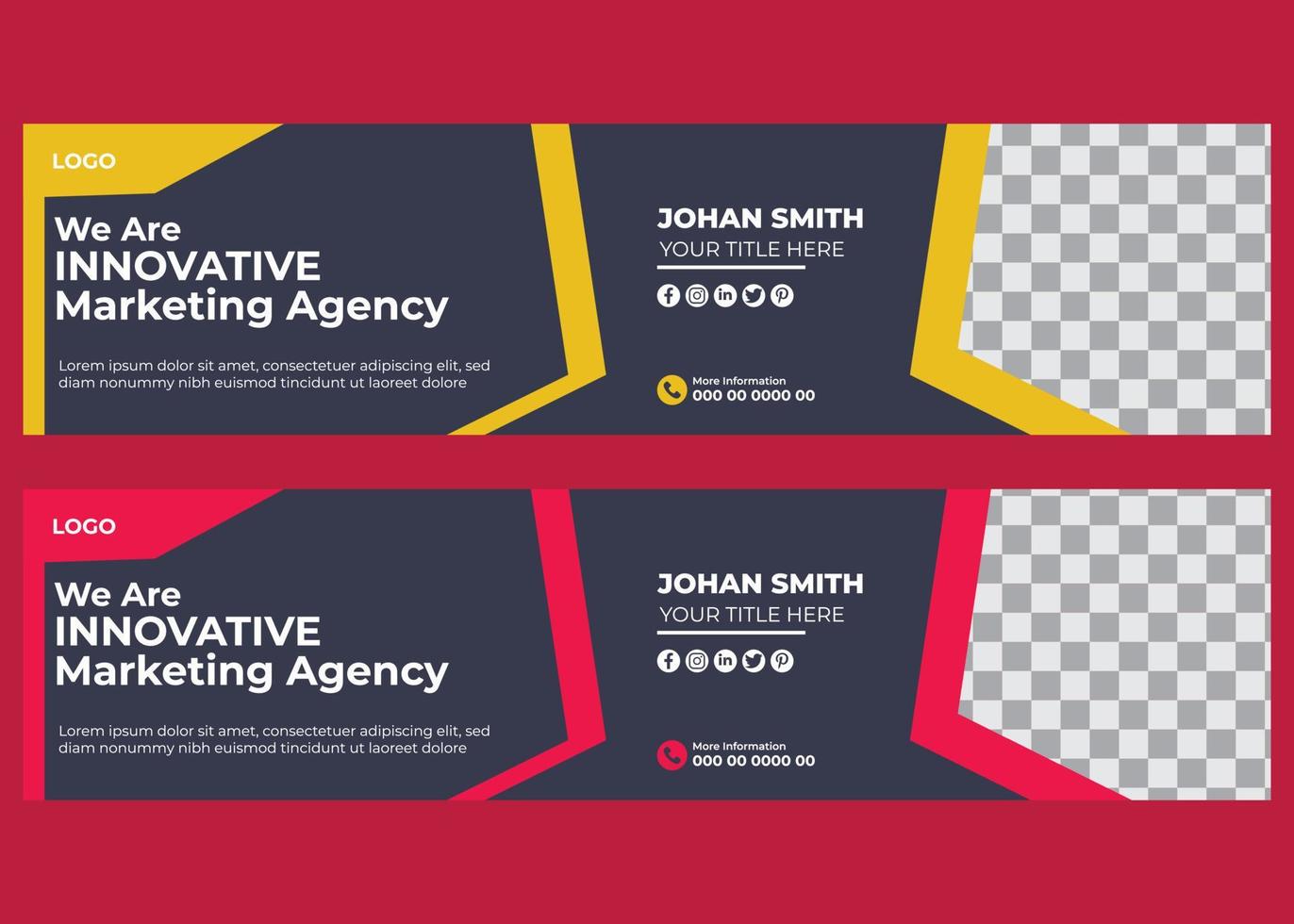 Business LinkedIn Cover Banner vector