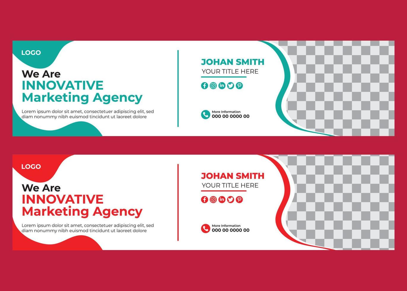Business LinkedIn Cover Banner vector