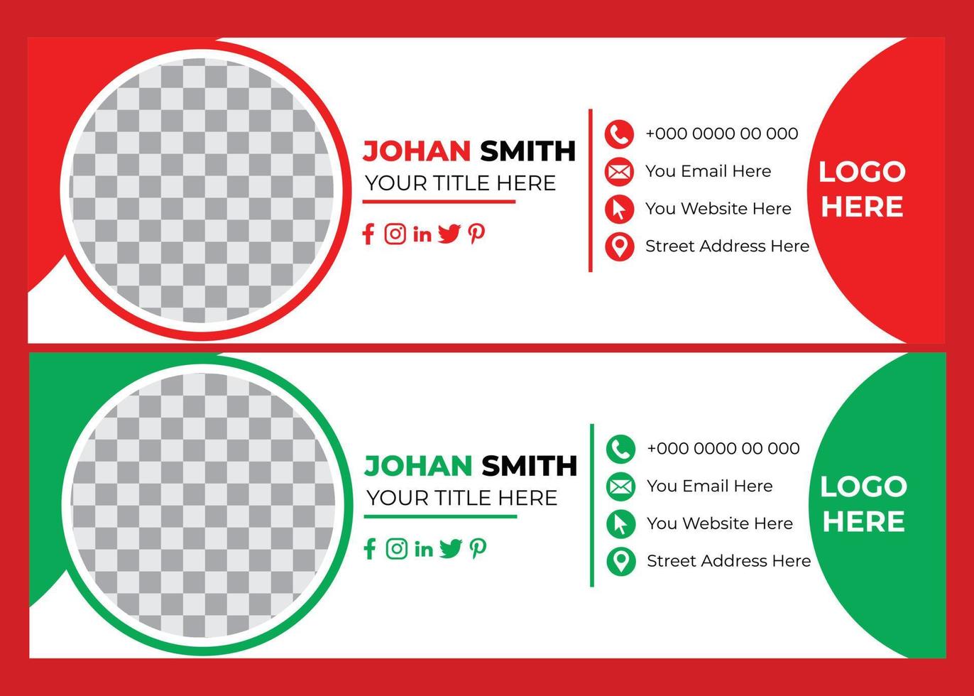 Email Signature Design vector