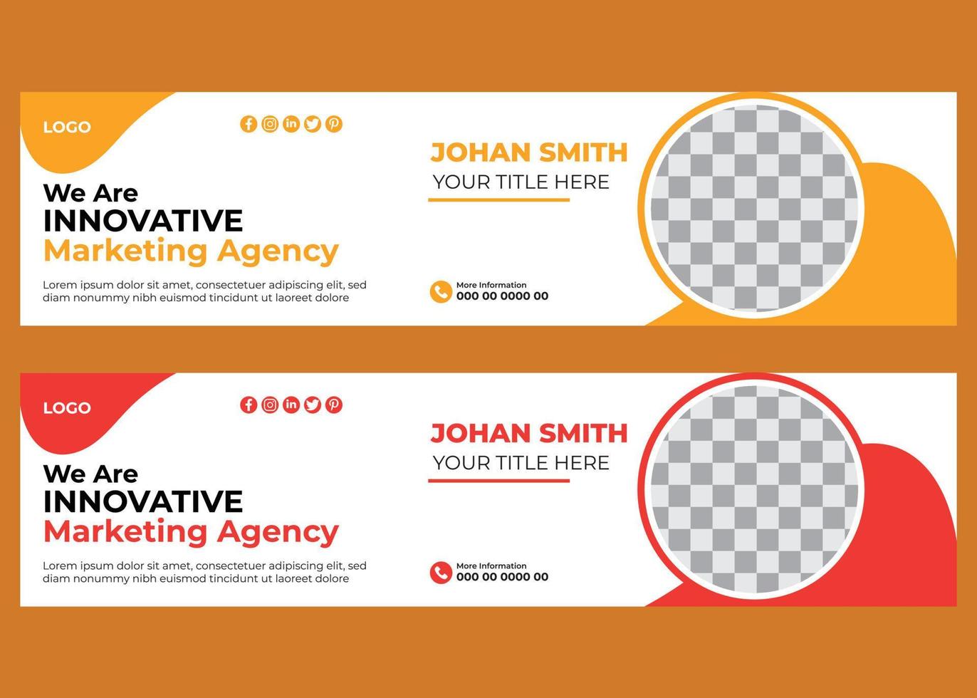 Business LinkedIn Cover Banner vector