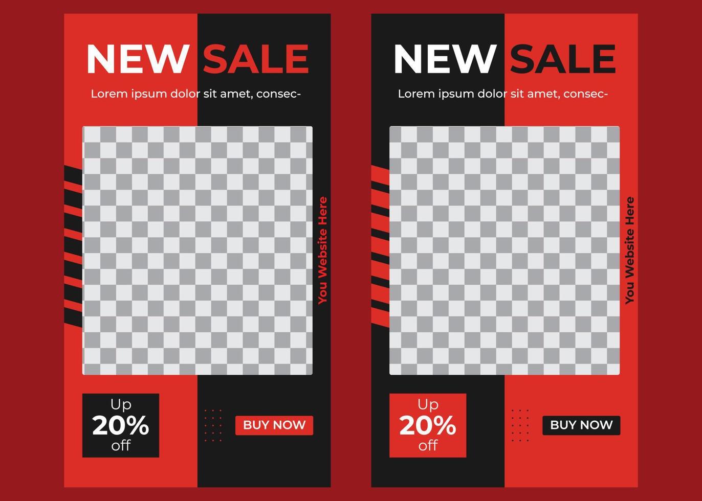 Fashion Sale Instagram Posts And Stories vector