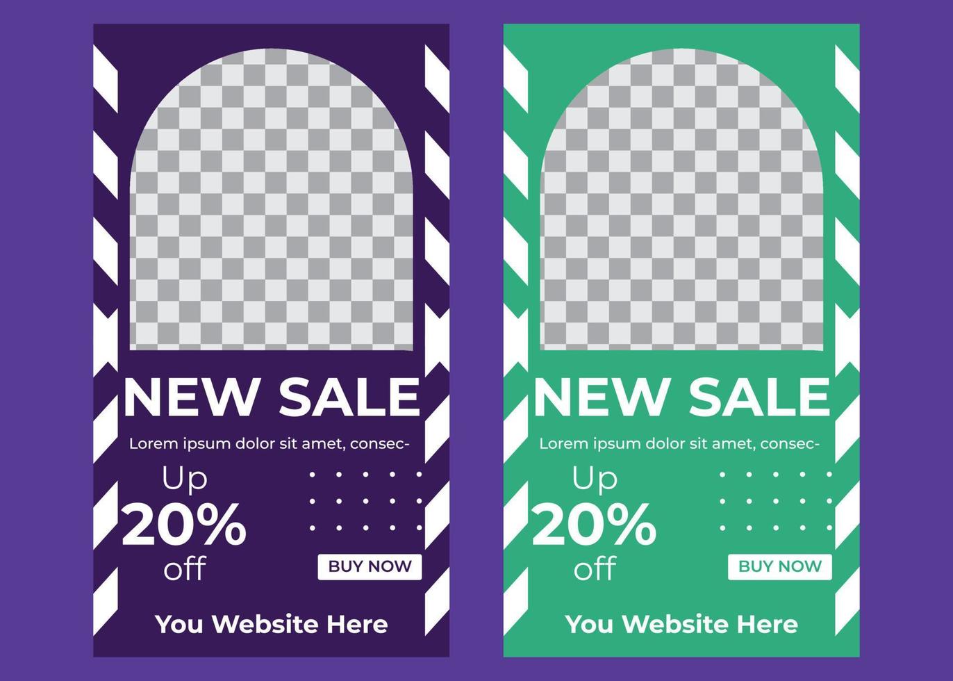 Fashion Sale Instagram Posts  Stories vector