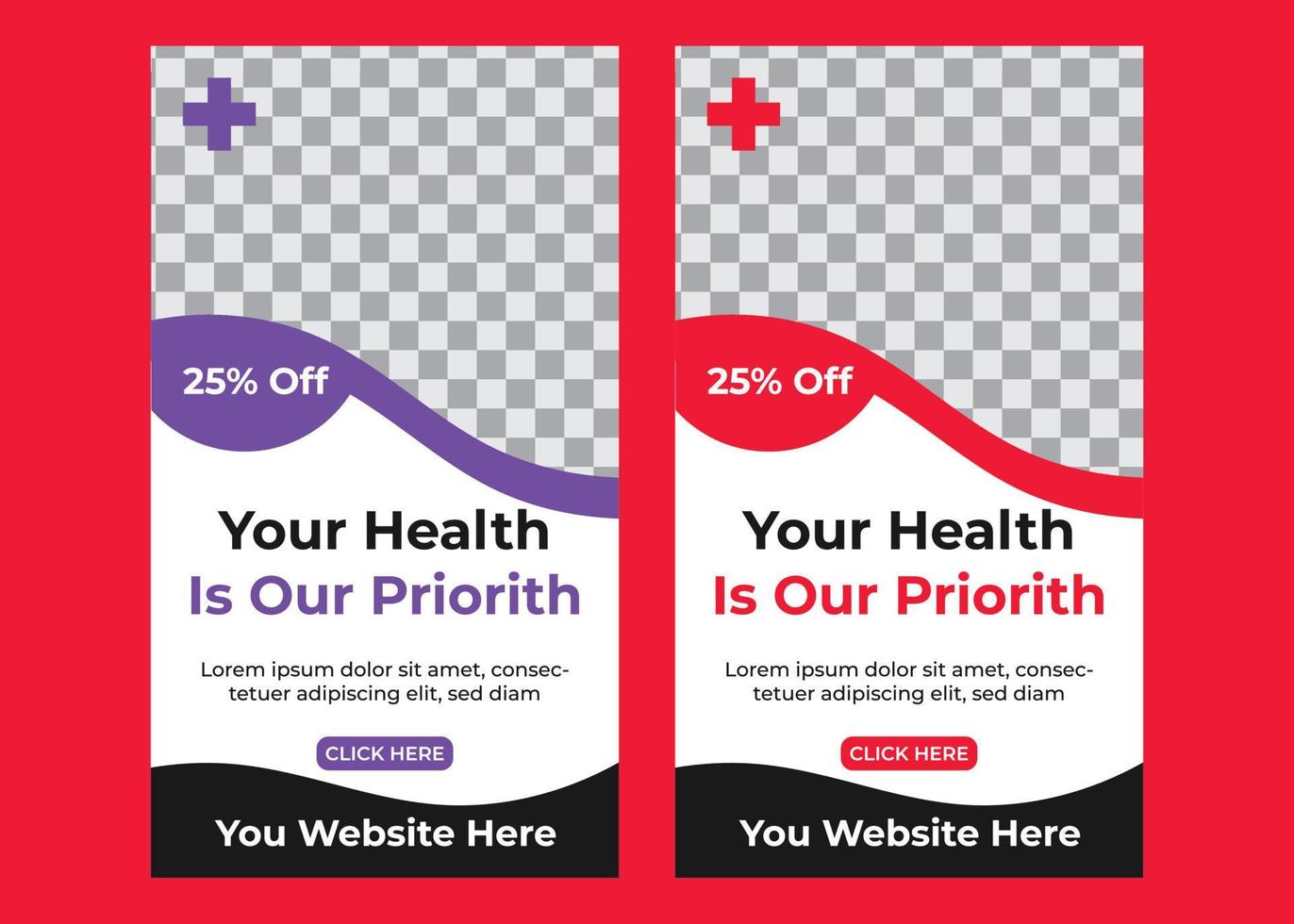 Instagram Medical Healthcare Stories vector