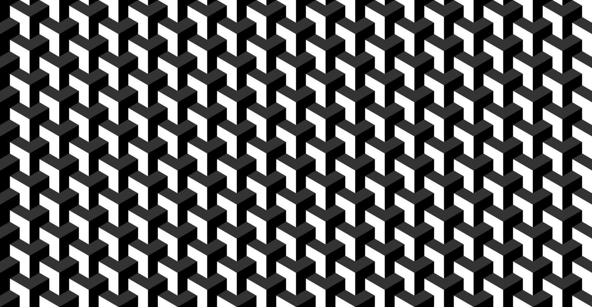 black and white seamless geometric pattern vector