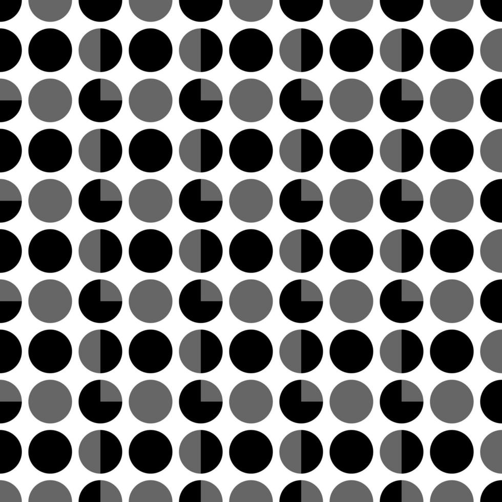 black and white with circle pattern background vector