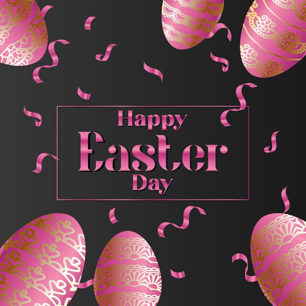 elegant vector gradient golden easter illustration