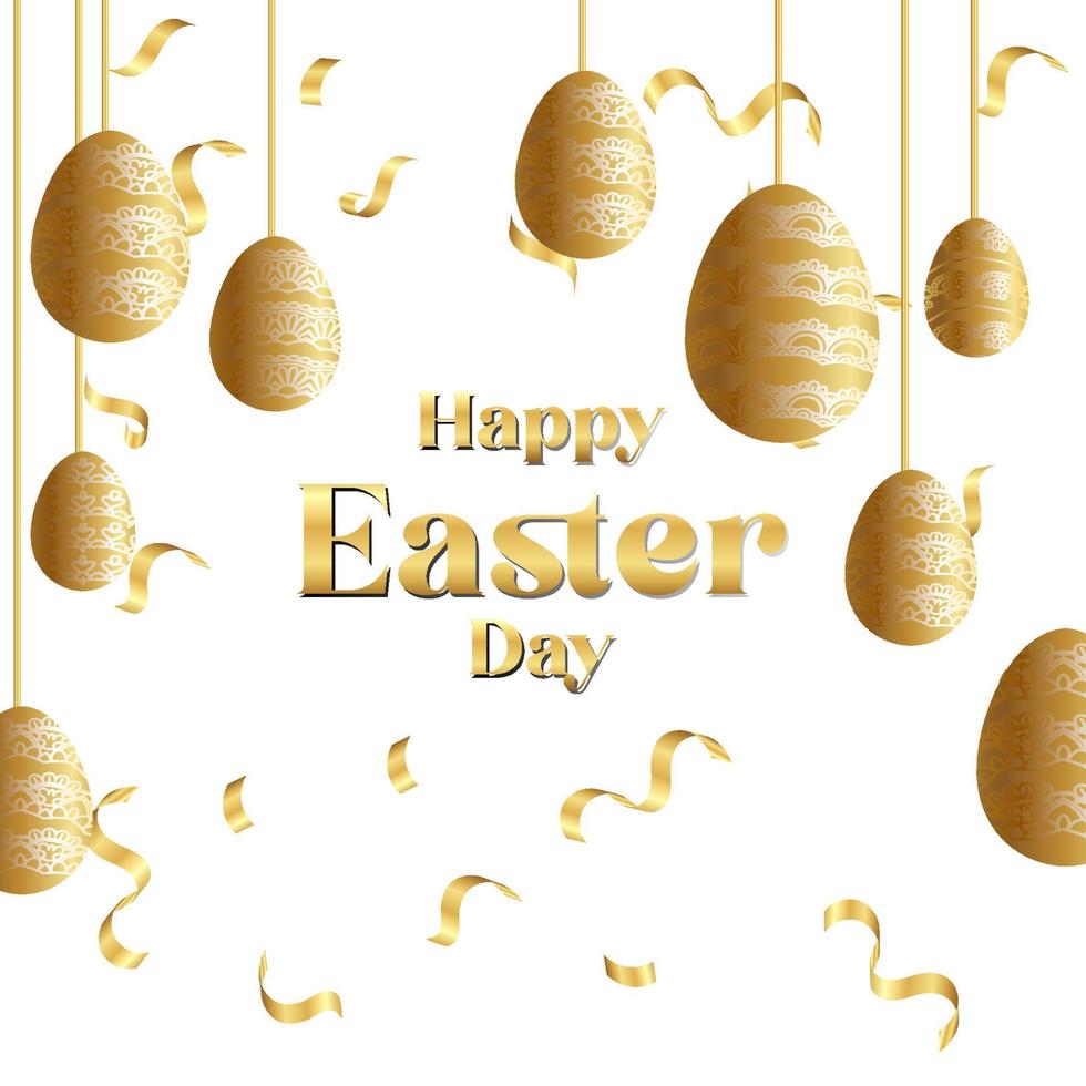 elegant vector gradient golden easter illustration