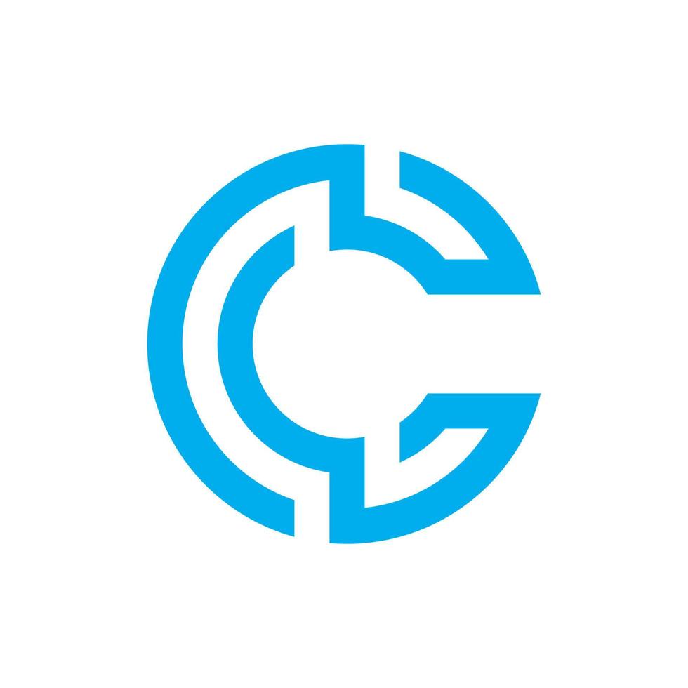 Initial C Techno Logo vector