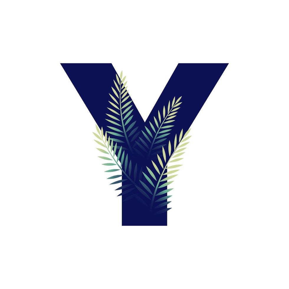 Initial Y Leaf Logo vector