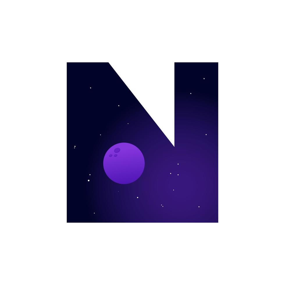 Initial N Space Logo vector