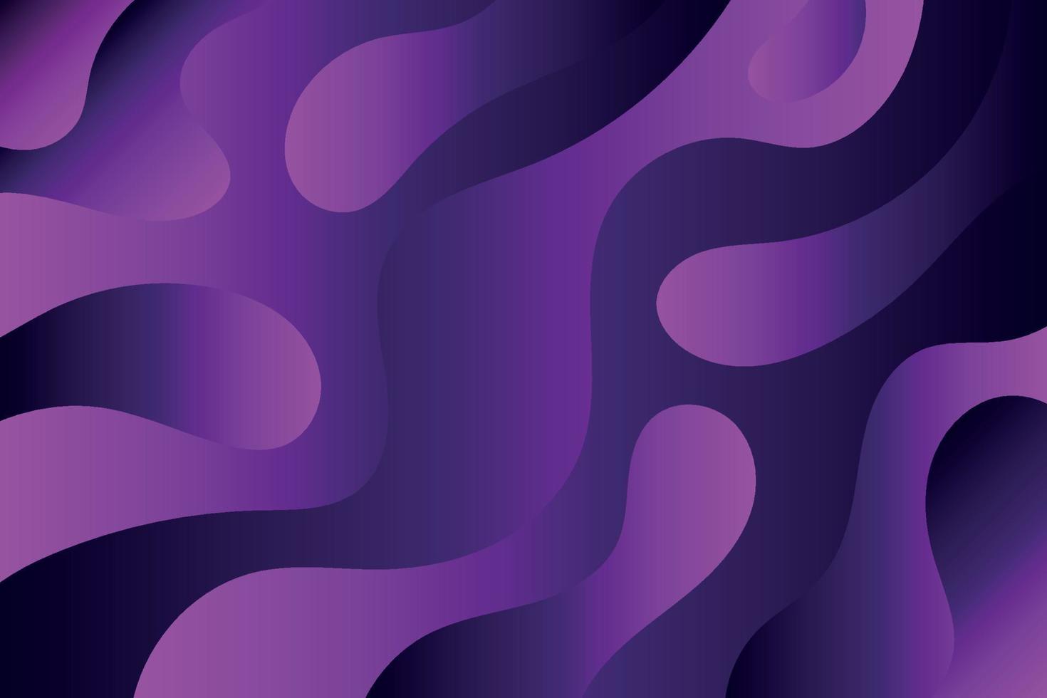 Dark liquid purple gradient of wavy fluid shapes background vector