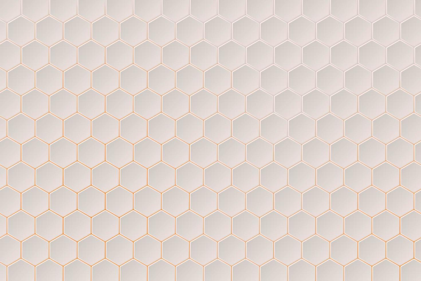 Abstract honeycomb mosaic background design. Geometric hexagon cells with blacklight vector