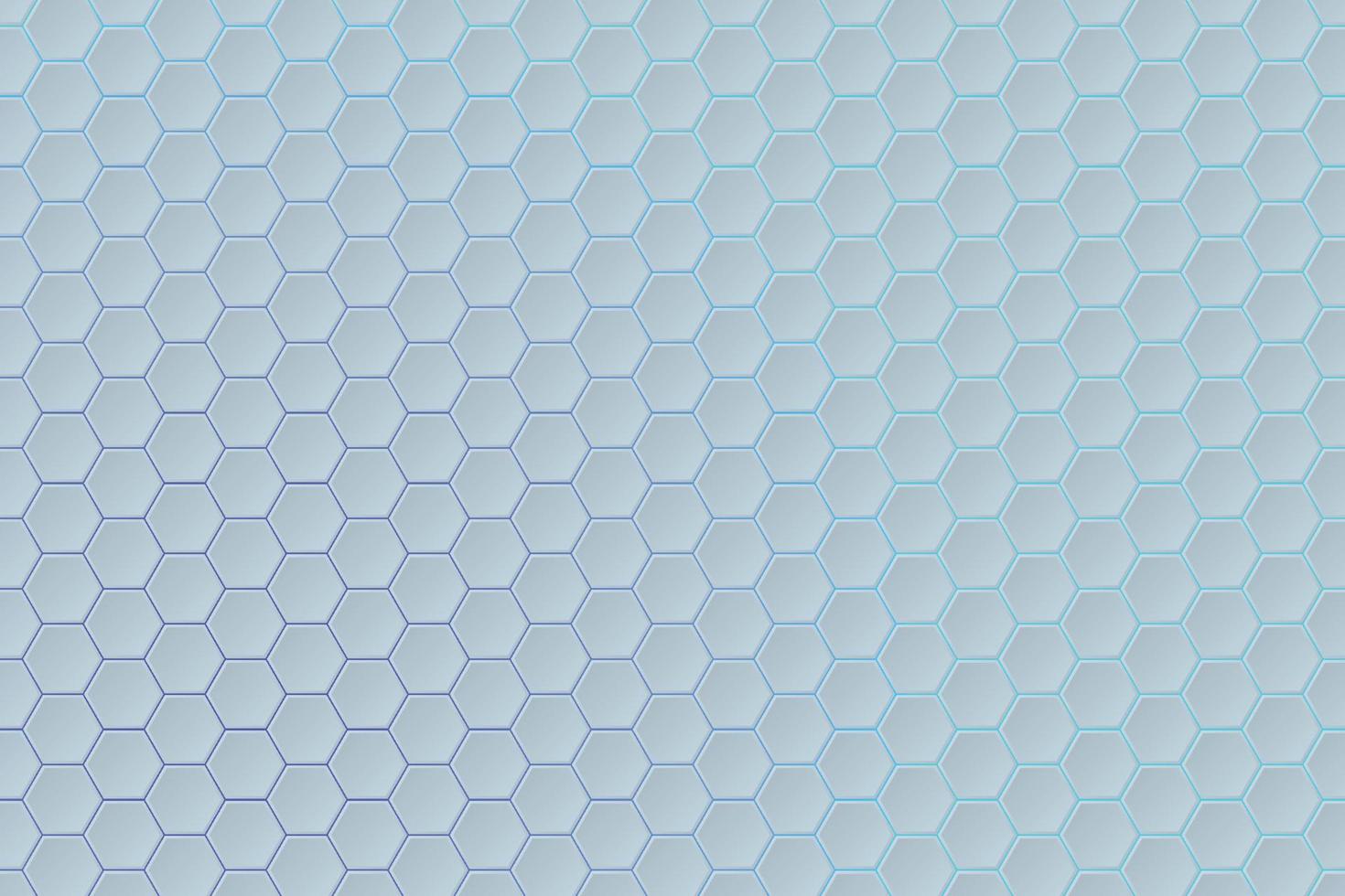 Navy blue honeycomb geometric decorative background. Abstract hexagon backdrop with purple and blue gradient blackight vector