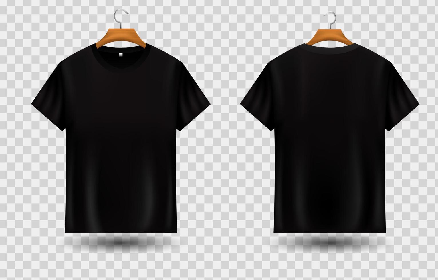 Realistic Black T Shirt Mockup vector