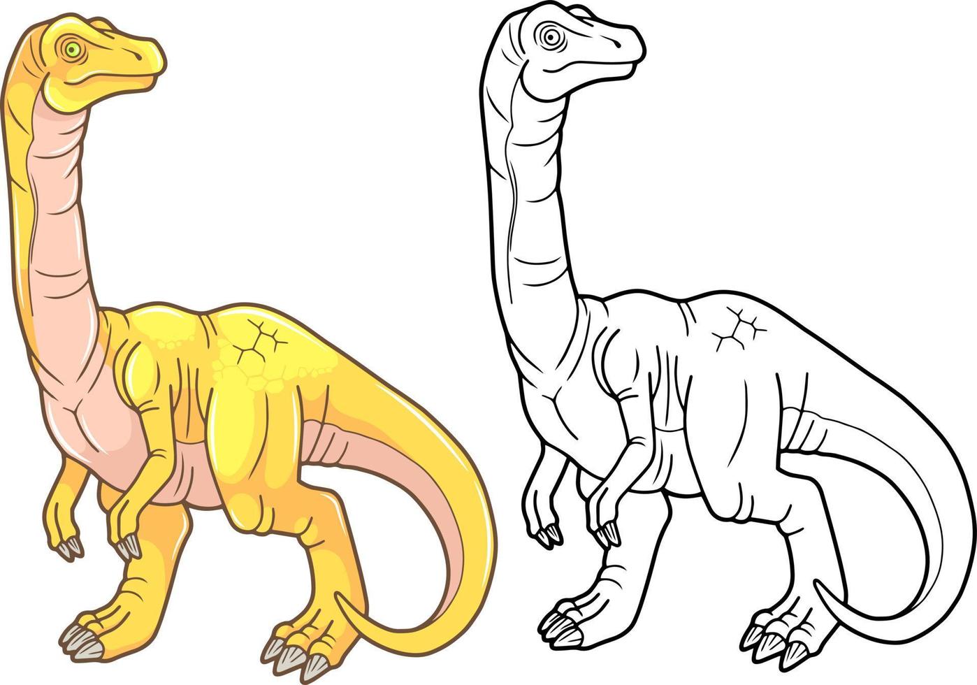 prehistoric dinosaur gallimimus, design illustration vector