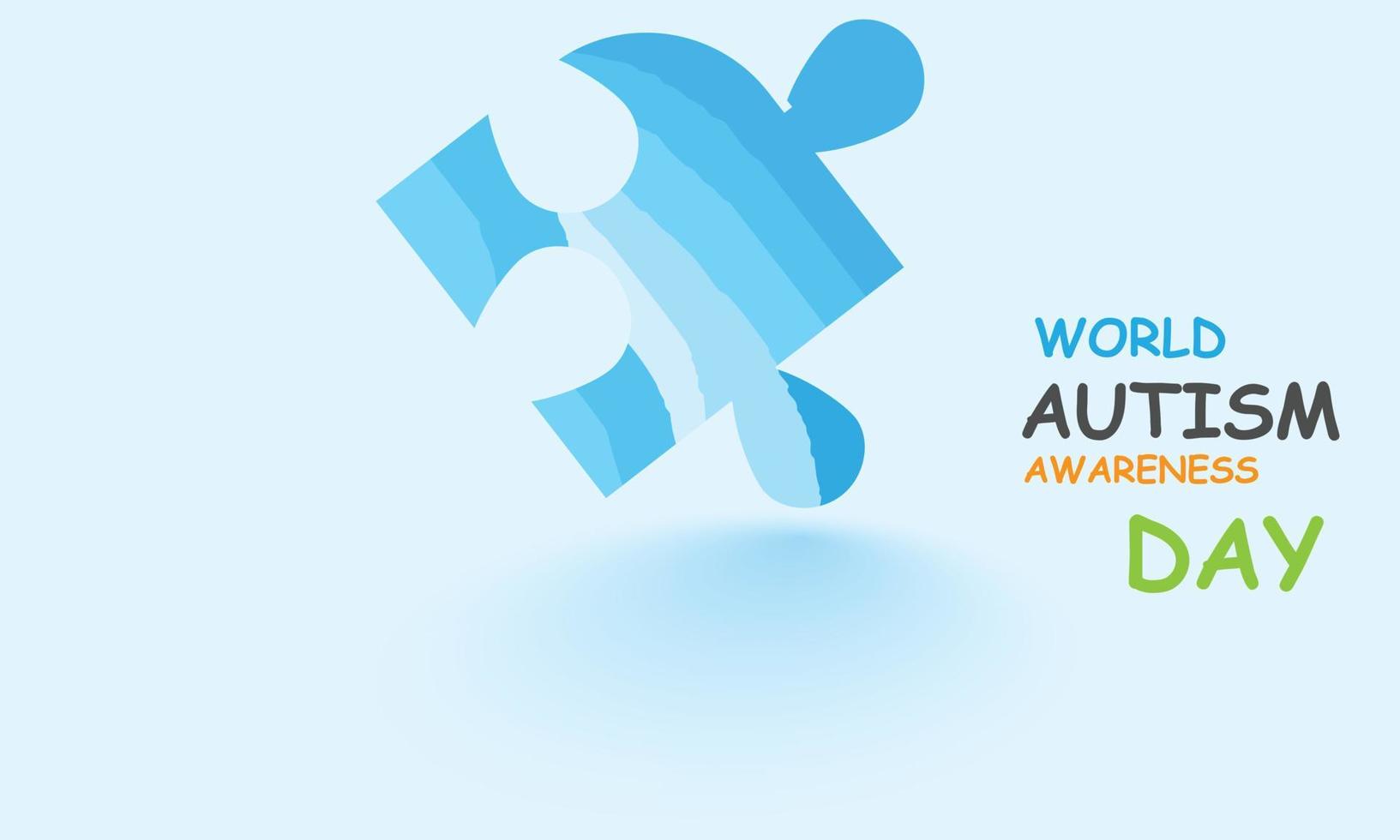 World Autism Awareness Day April 2. Template for background, banner, card, poster vector