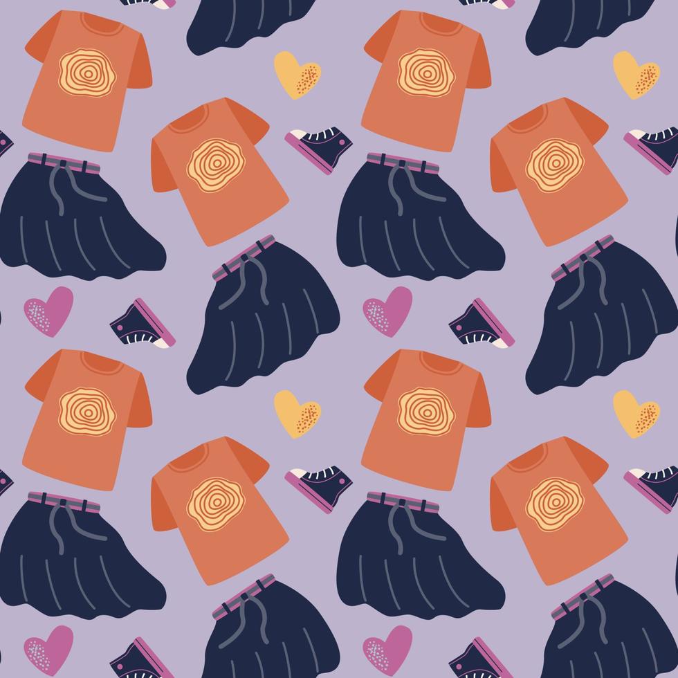 Seamless pattern of clothing. vector