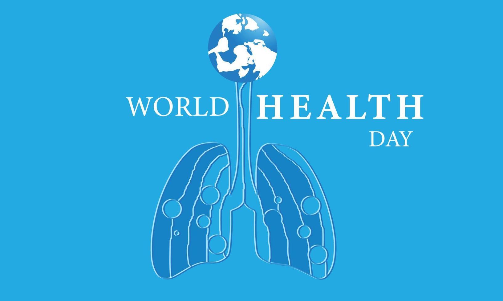 World Health Day is a global health awareness day.Template for background, banner, card, poster vector