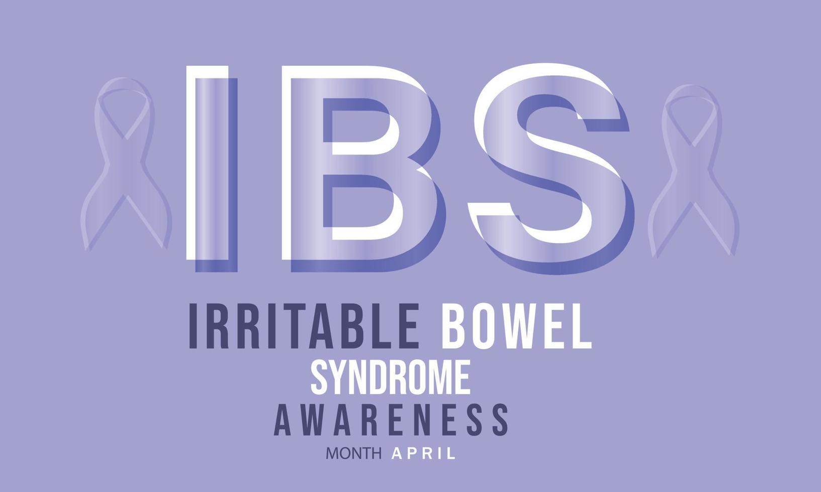 Irritable Bowel syndrome  awareness month. Template for background, banner, card, poster vector