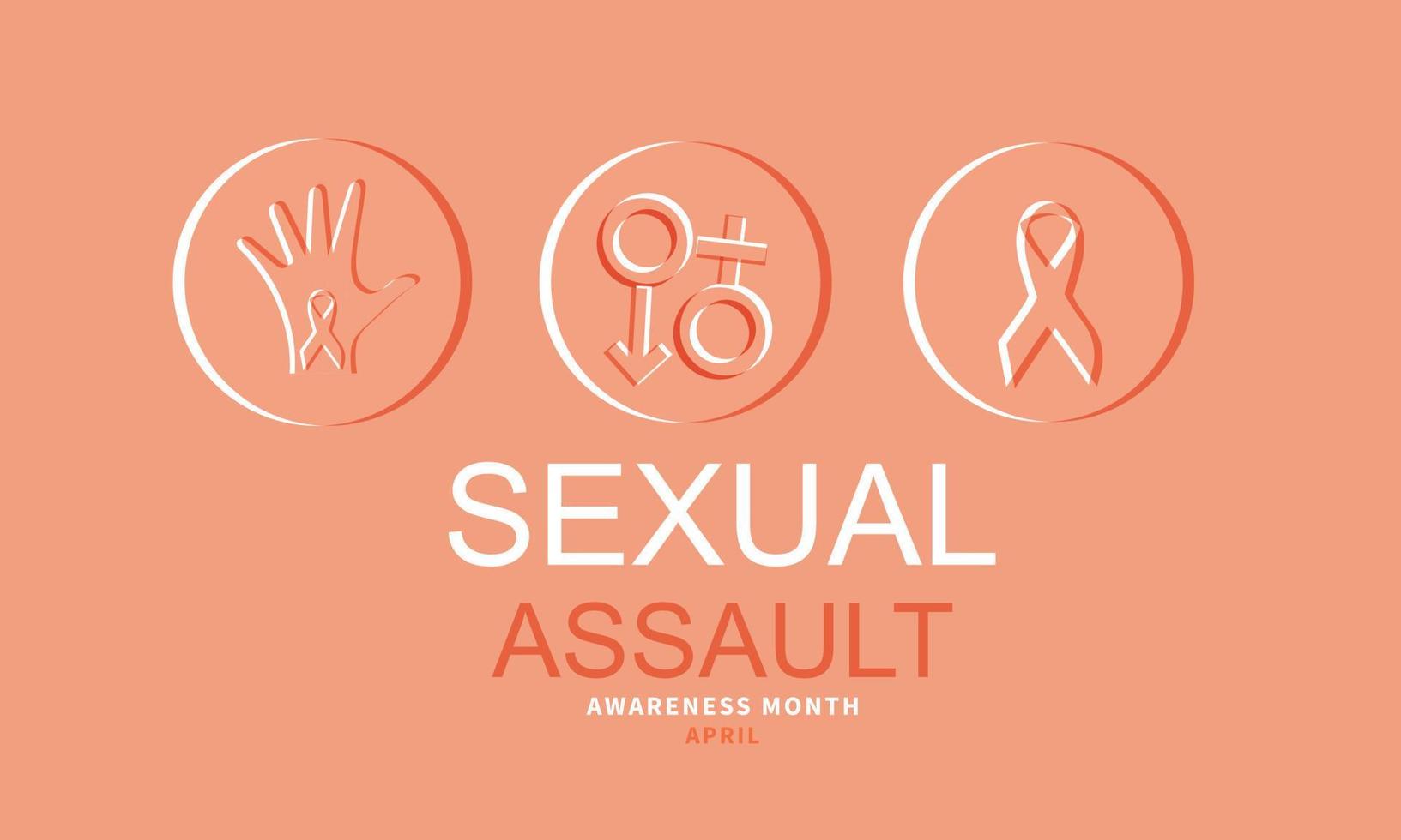 April is Sexual Assault Awareness Month. Template for background, banner, card, poster vector