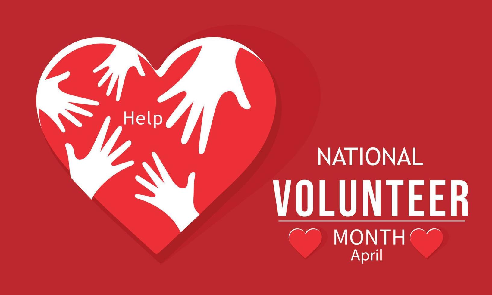 April is National Volunteer Month. Template for background, banner, card, poster 20918993 Vector