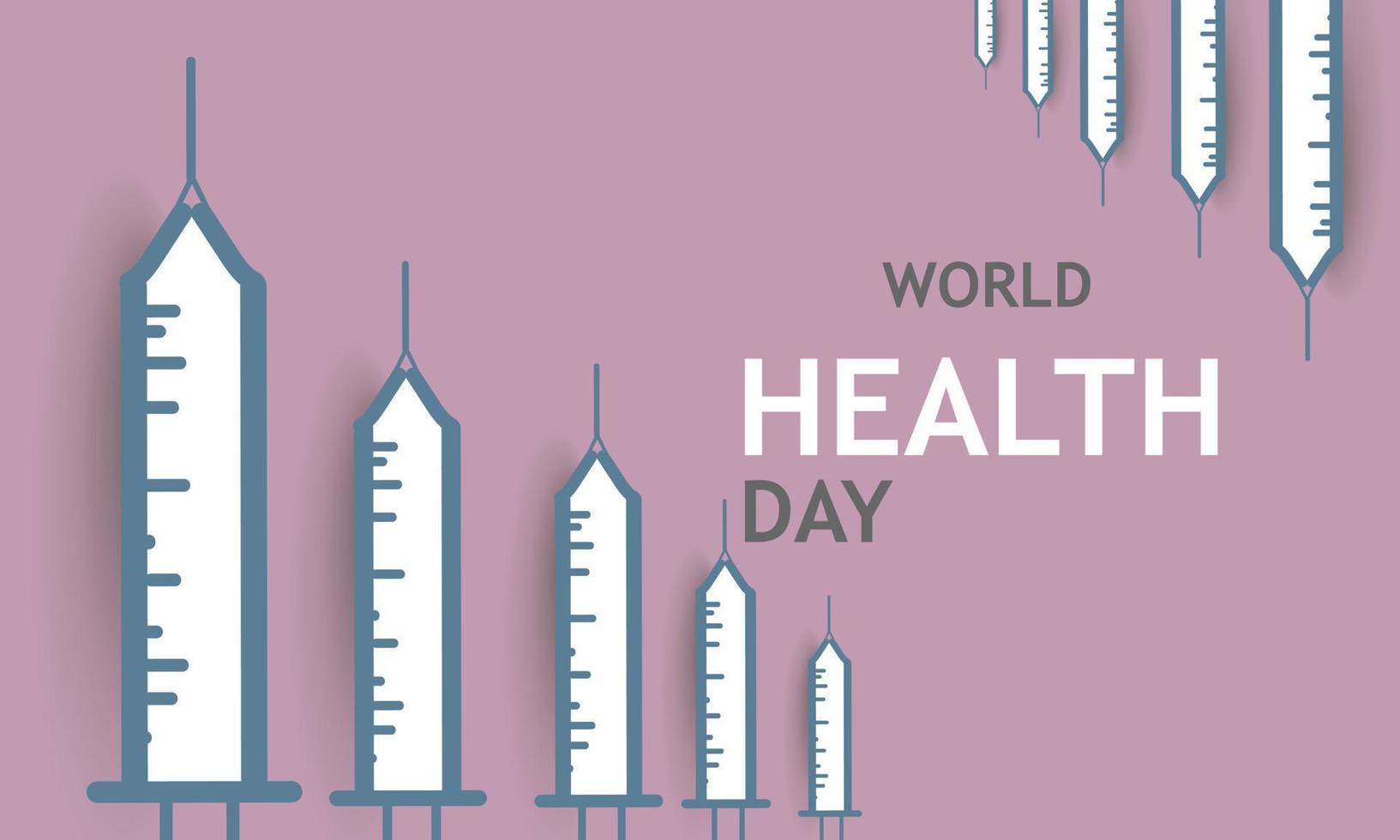 World Health Day is a global health awareness day.Template for background, banner, card, poster vector