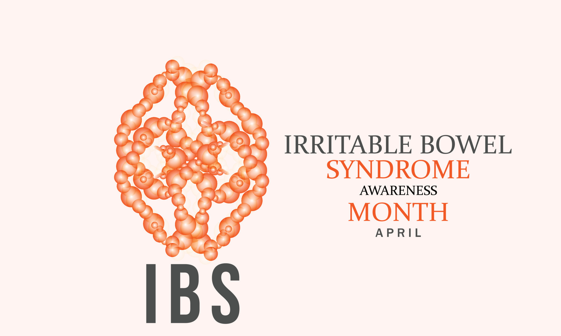 Irritable Bowel syndrome awareness month. Template for background