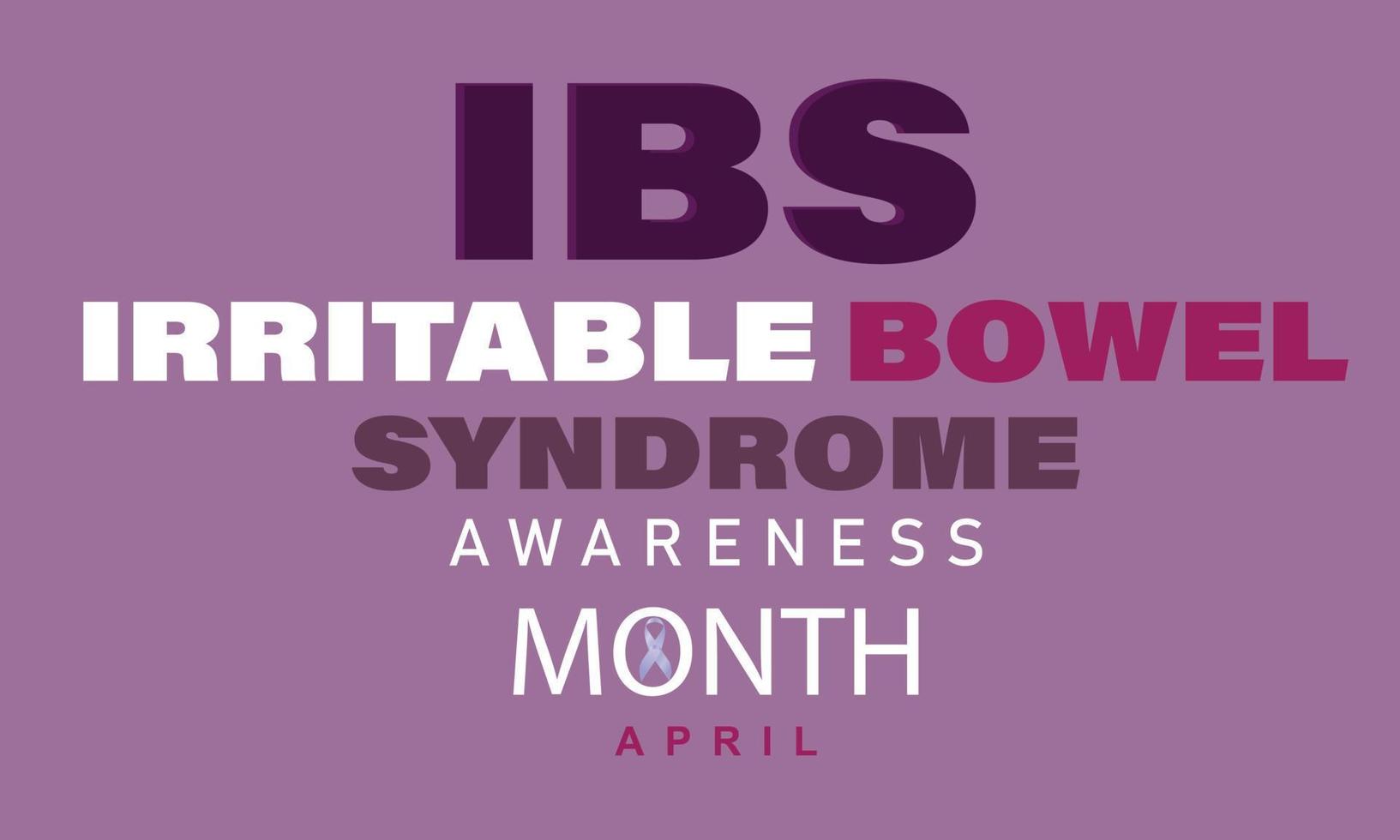 Irritable Bowel syndrome  awareness month. Template for background, banner, card, poster vector