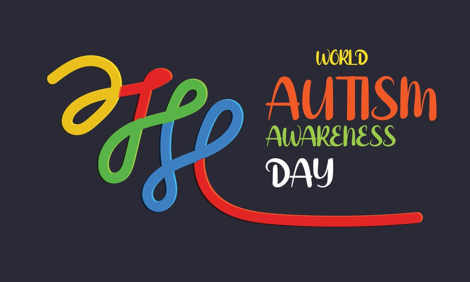 World Autism Awareness Day April 2. Template for background, banner, card, poster vector