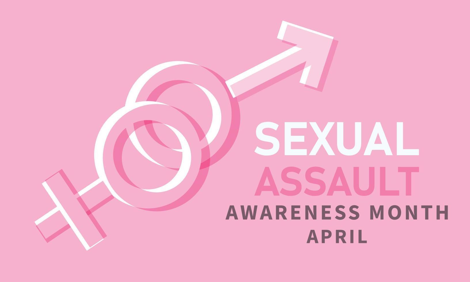 April is Sexual Assault Awareness Month. Template for background, banner, card, poster vector