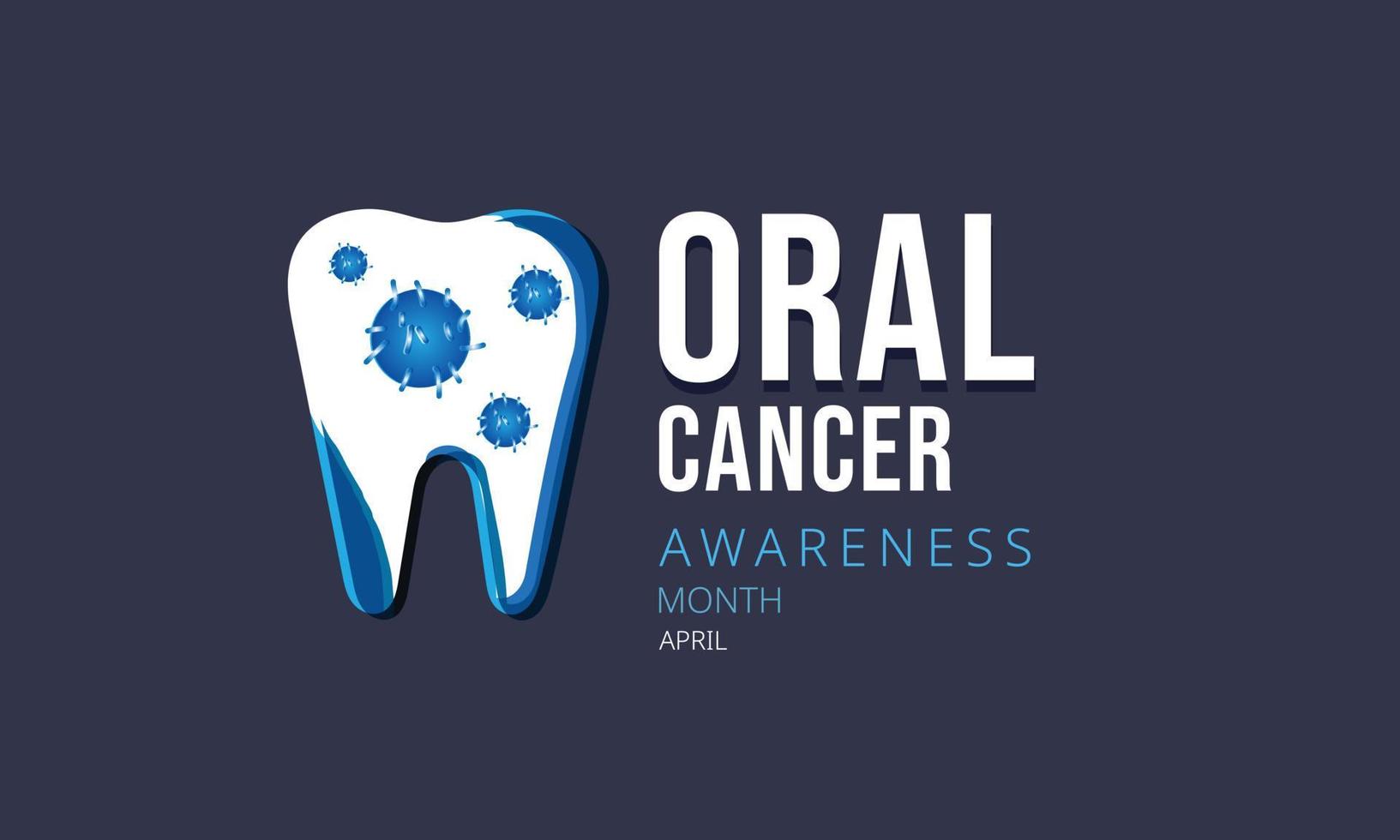 oral cáncer conciencia mes. modelo para fondo, bandera, tarjeta, póster vector
