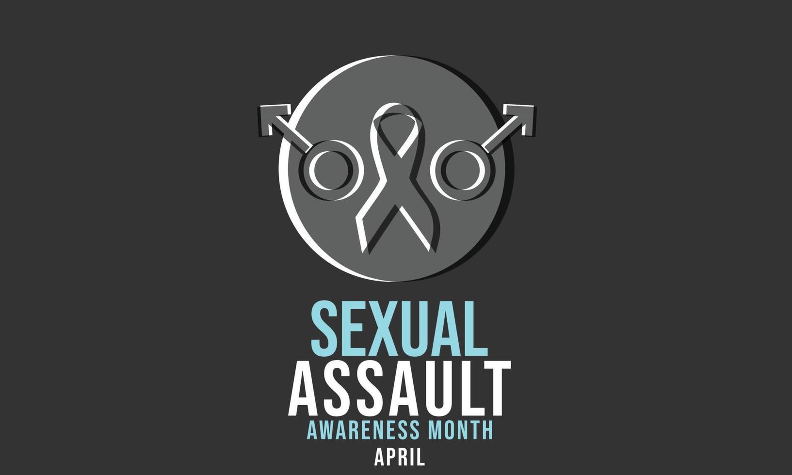 April is Sexual Assault Awareness Month. Template for background, banner, card, poster vector