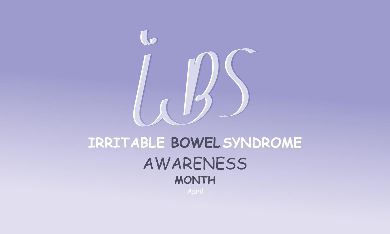 Irritable Bowel syndrome  awareness month. Template for background, banner, card, poster vector