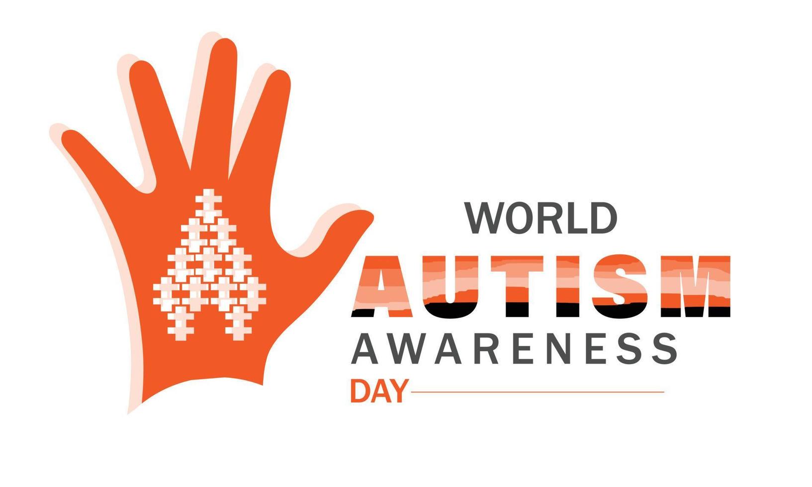 World Autism Awareness Day April 2. Template for background, banner, card, poster vector