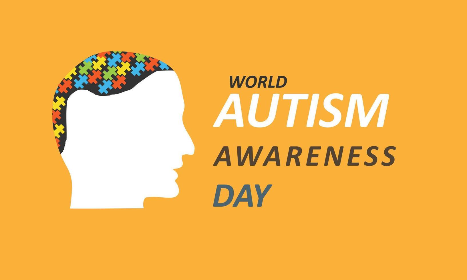World Autism Awareness Day April 2. Template for background, banner, card, poster vector