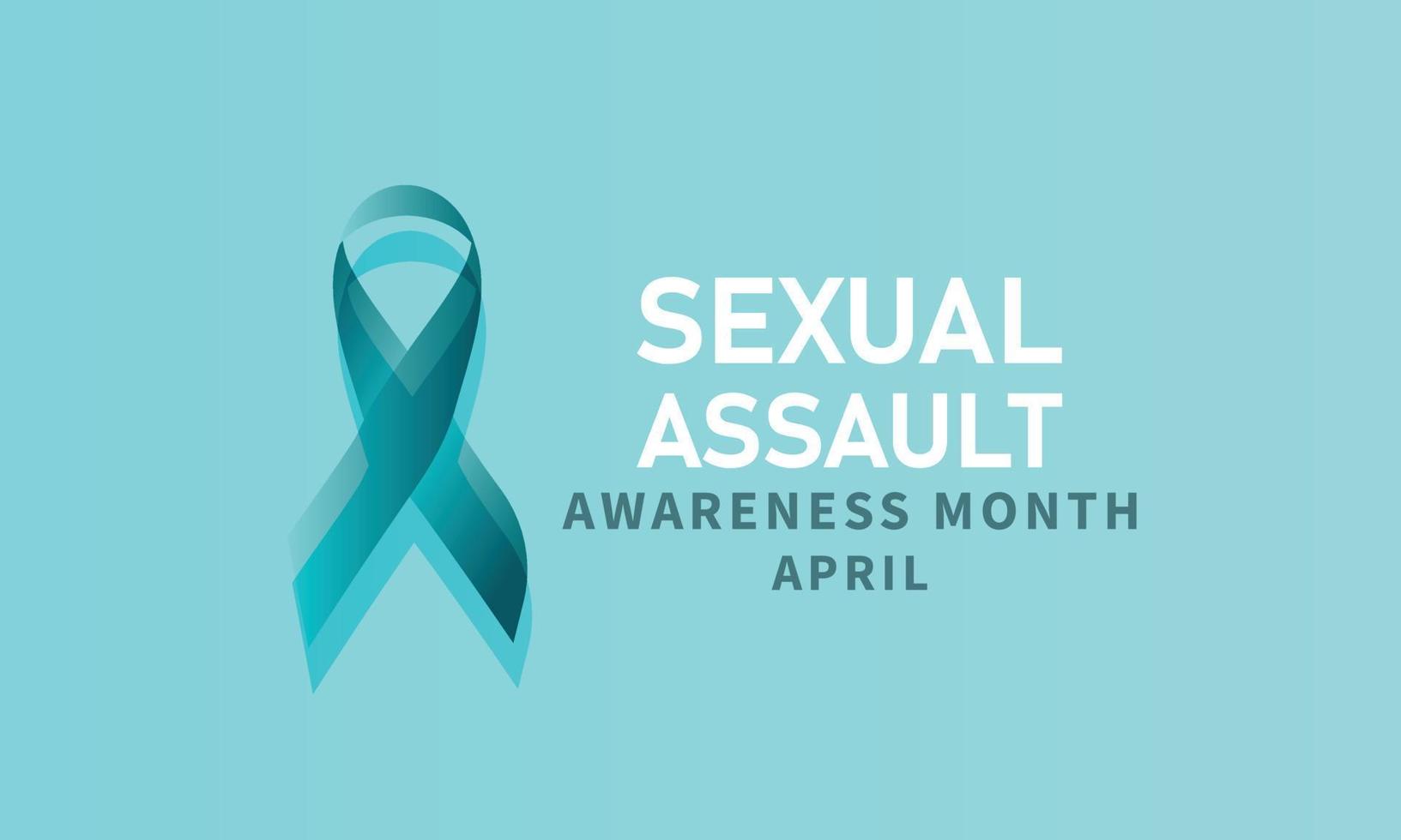 April is Sexual Assault Awareness Month. Template for background, banner, card, poster vector