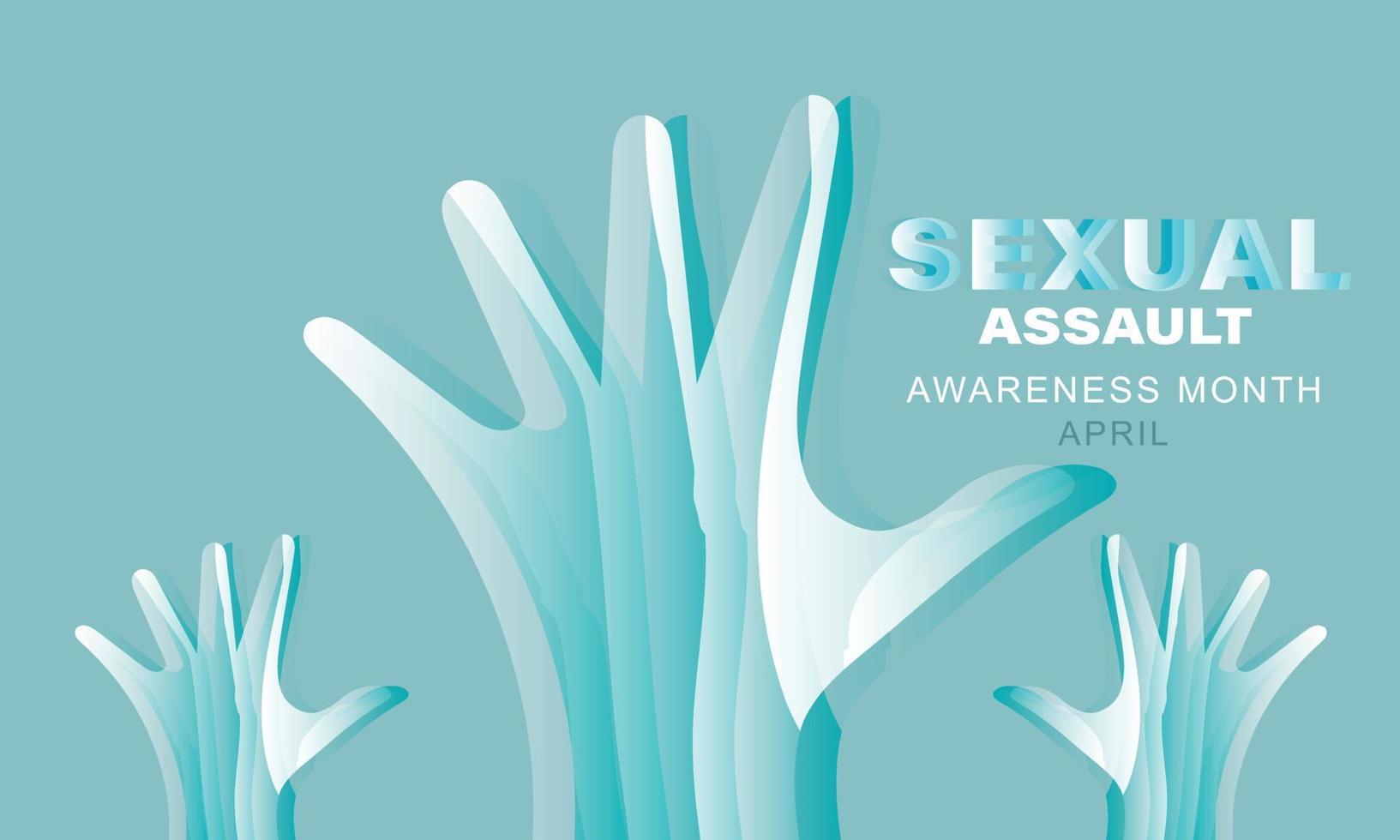 April is Sexual Assault Awareness Month. Template for background, banner, card, poster vector