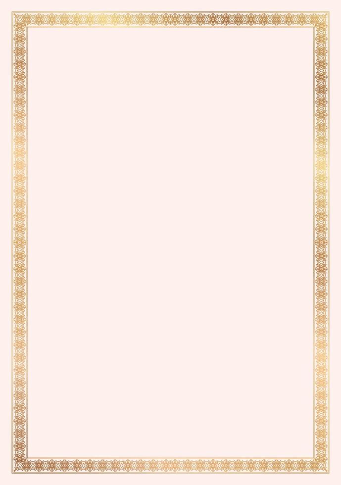 Ornamental golden frame vector