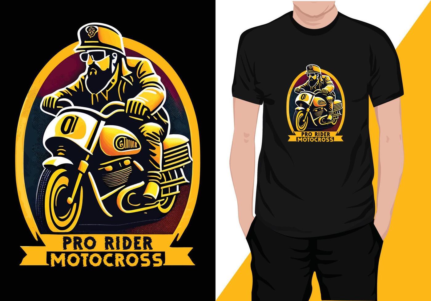 ride with motocross rider vector