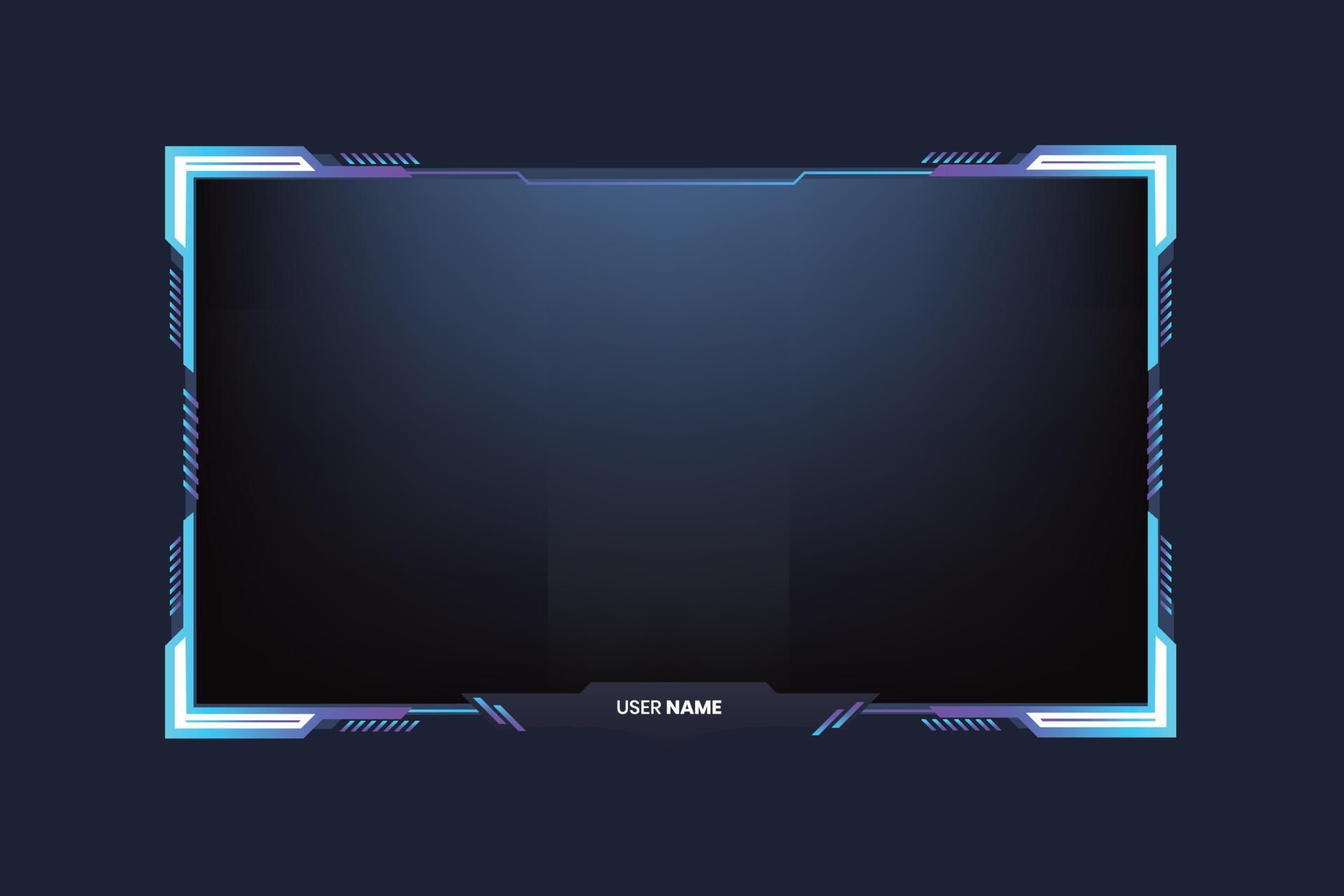 Live streaming overlay for online gamers. Gaming frame and streaming ...