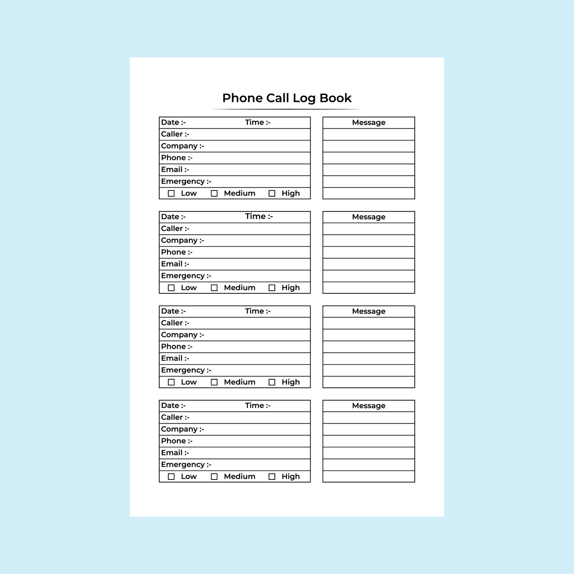 Phone call memo