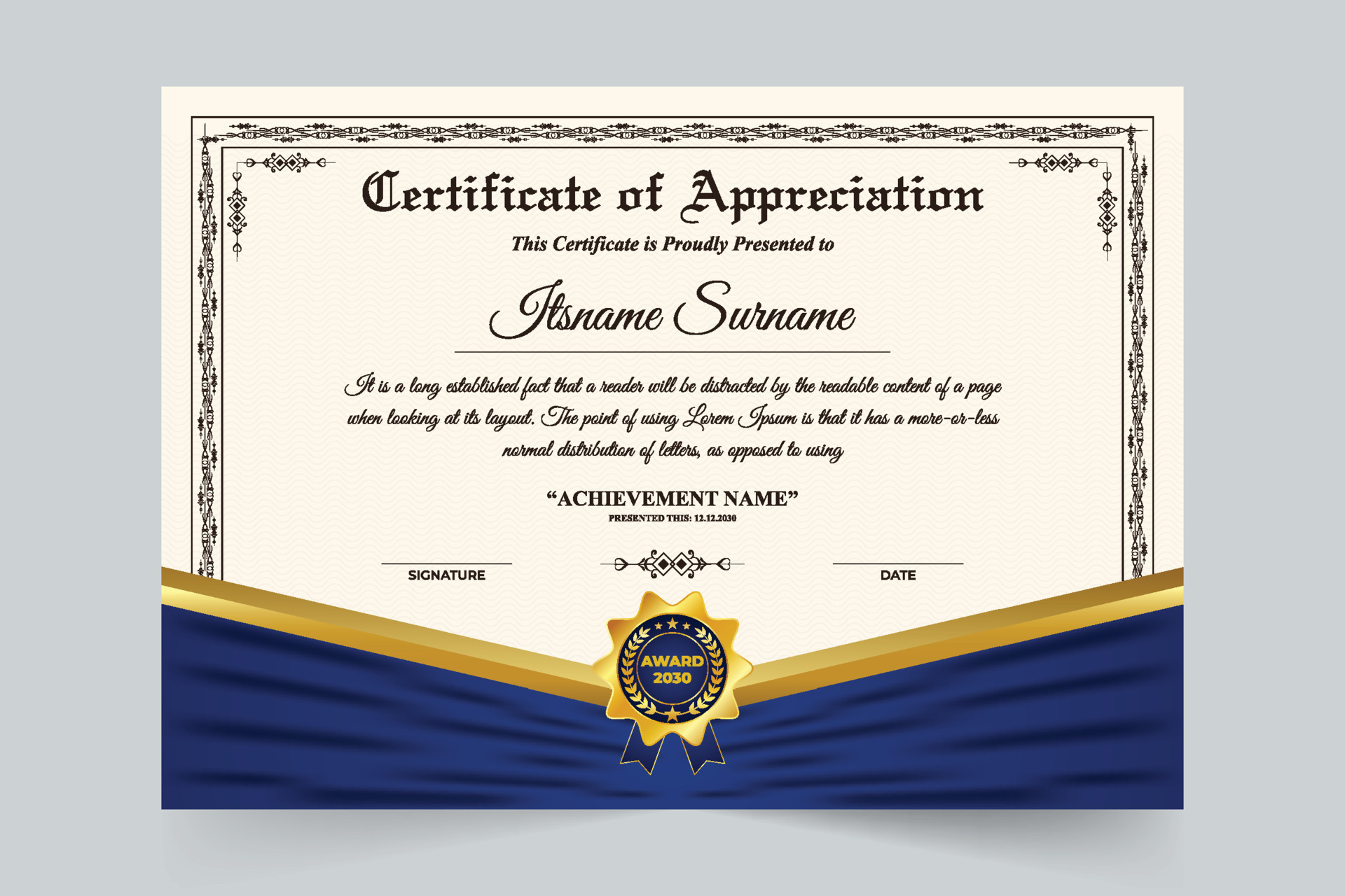 Image 5 for Formal Certificate Of Appreciation Template