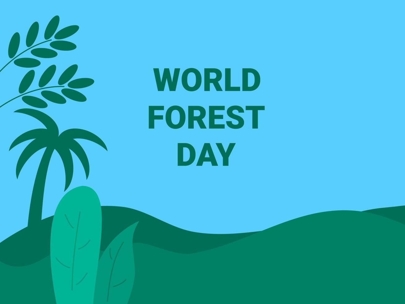 world forest day vector illustration flat design