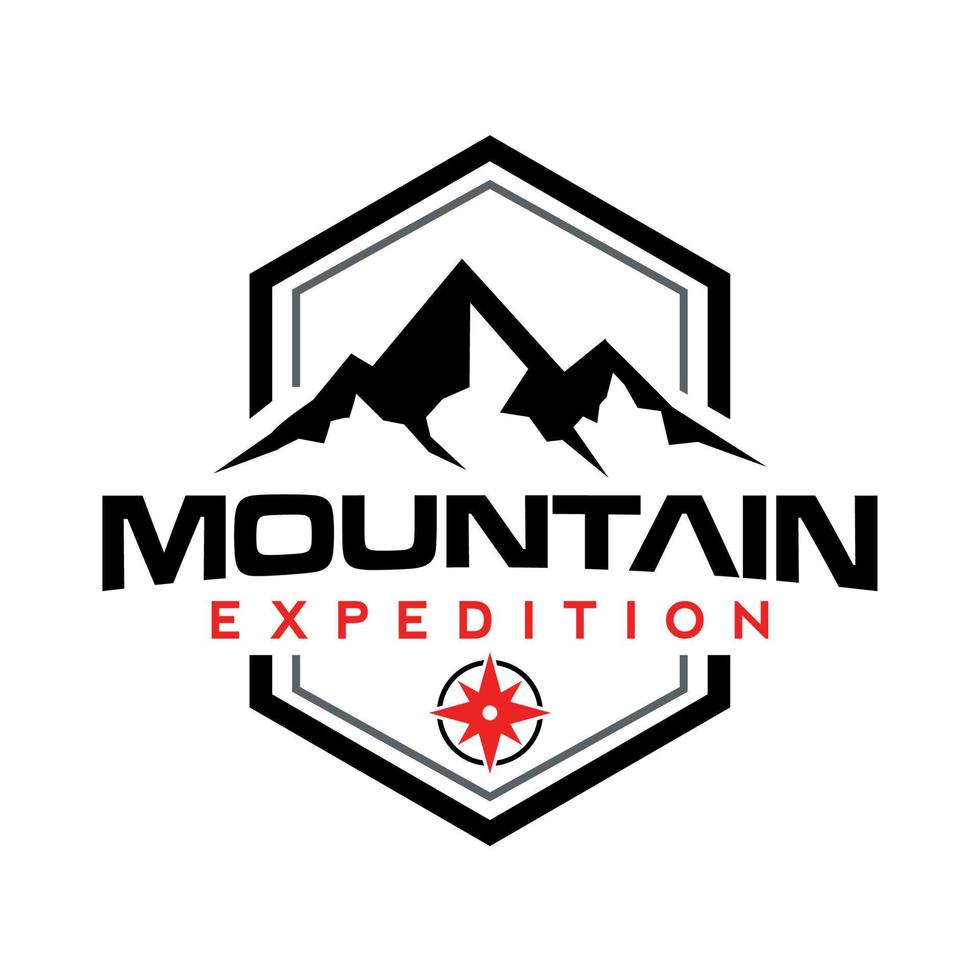 Mountain Hiking and Adventure Logo Vector