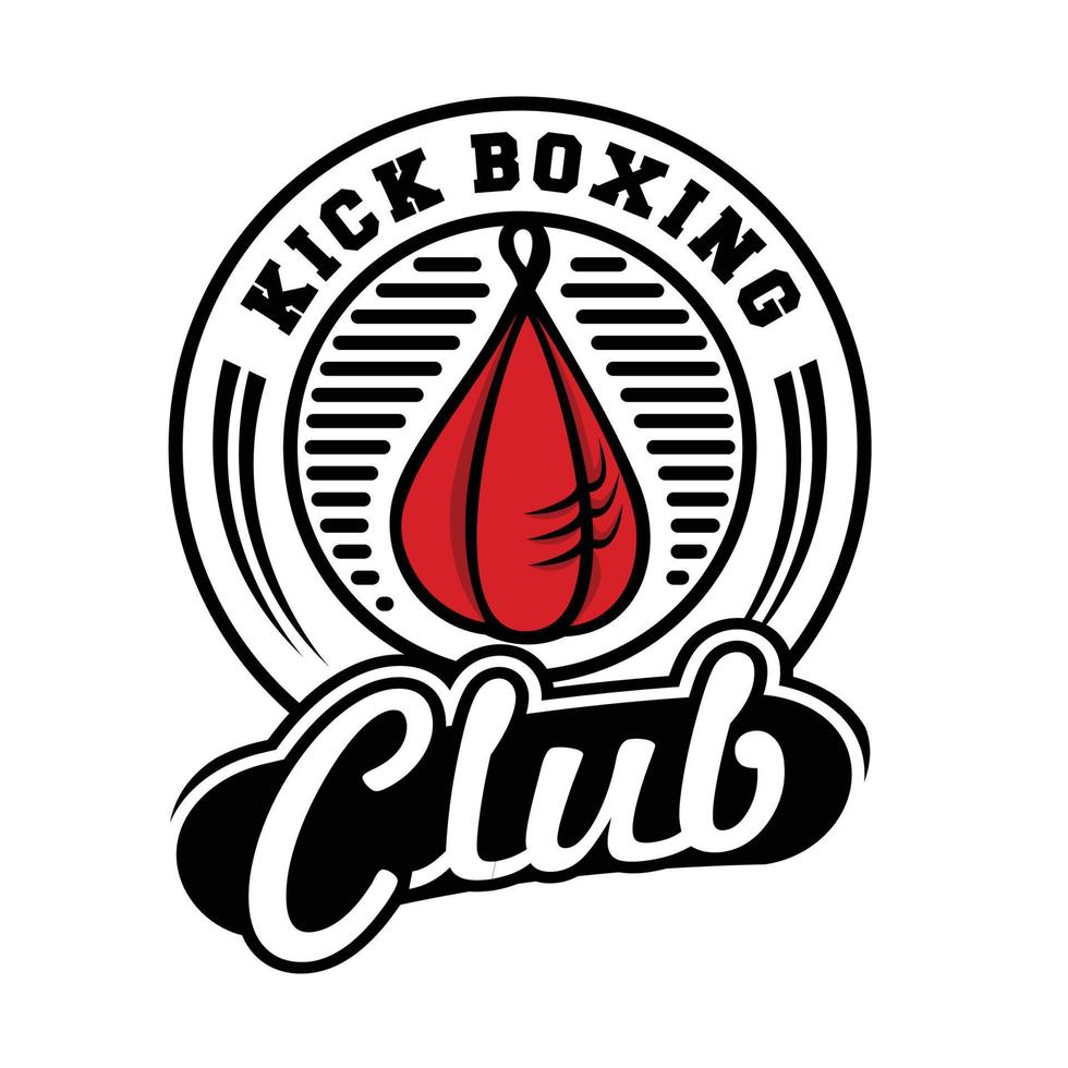 patada boxeo y marcial letras logo vector