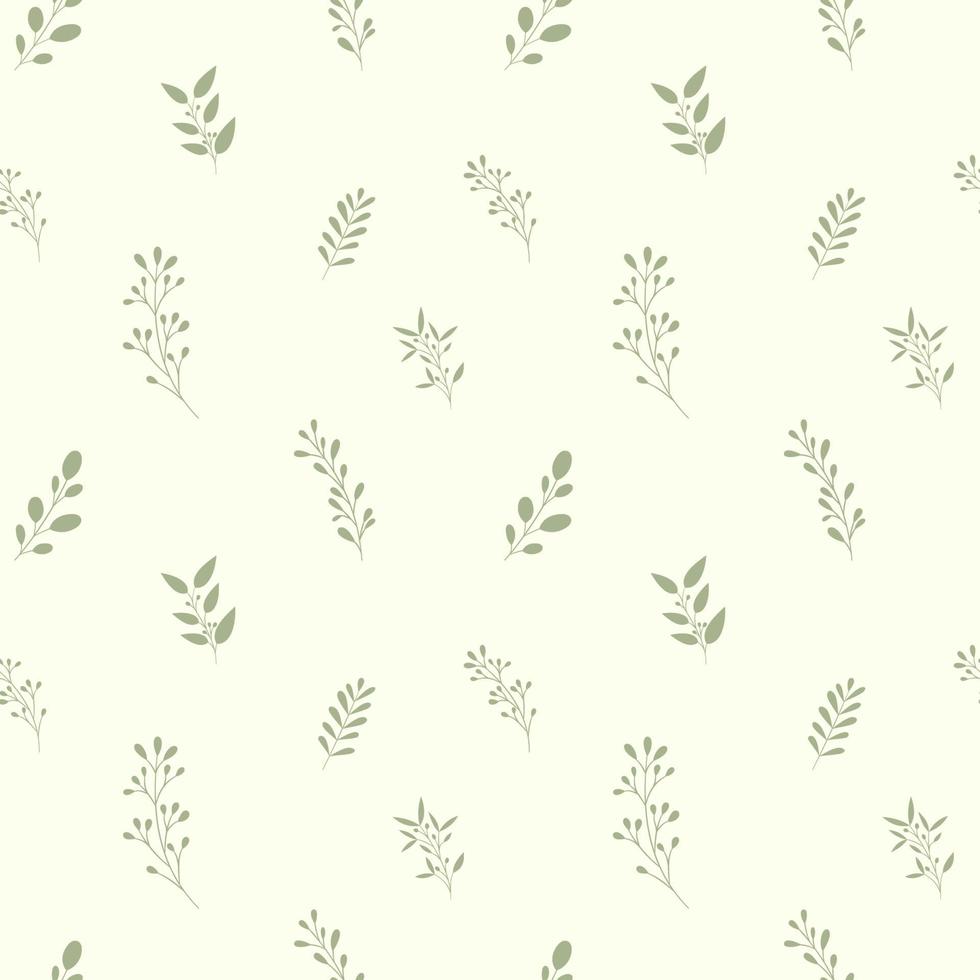 Decorative leaf seamless pattern background vector