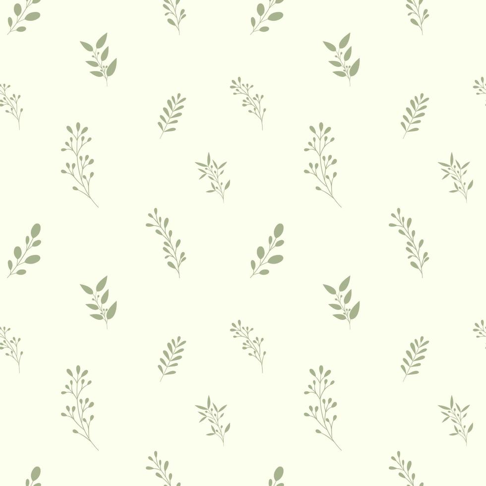 Decorative leaf seamless pattern background vector