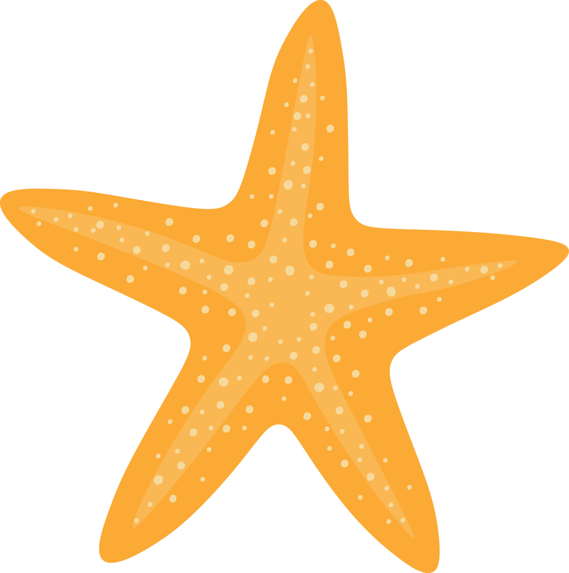 Starfish isolated on a white background. Marine icon in flat