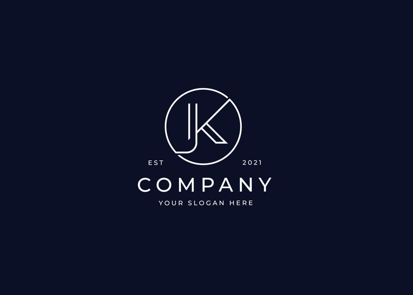 Creative letter k minimalist logo with clean and elegant lines style design vector illustration